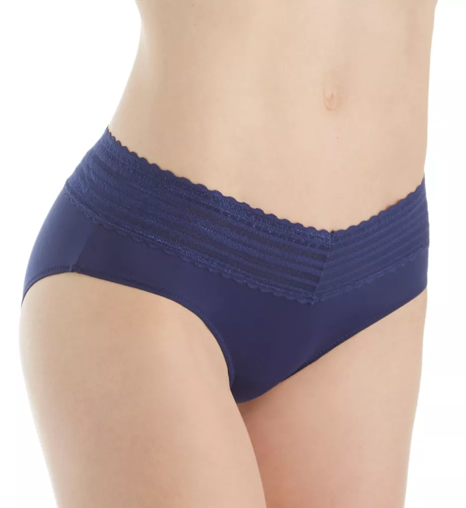 No Pinching. No Problems. Hipster with Lace Panty Navy Ink S