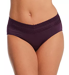 No Pinching. No Problems. Hipster with Lace Panty Purple Fig S