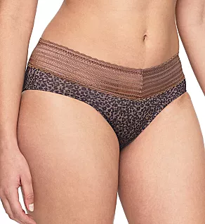 No Pinching. No Problems. Hipster with Lace Panty Swiss Mocha Leo 2X