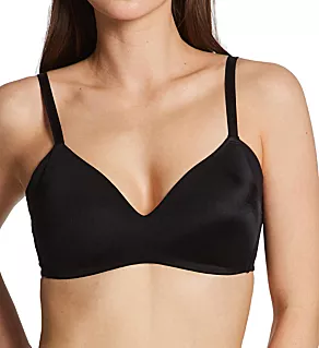 No Side Effects Underarm-Smoothing Wireless Bra Black 34A