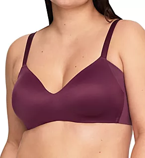 No Side Effects Underarm-Smoothing Wireless Bra Burgandy 40DD