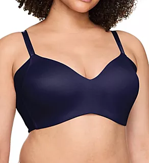 No Side Effects Underarm-Smoothing Wireless Bra Evening Blue 40DD