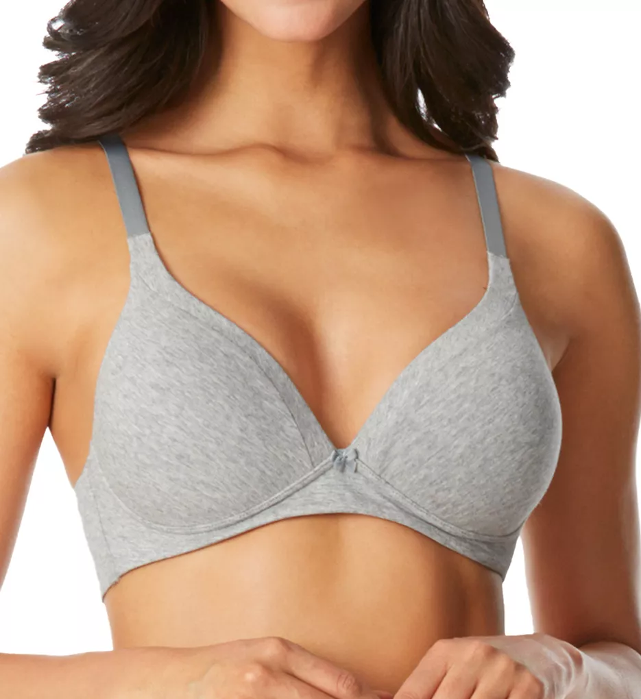 Invisible Bliss Cotton Wirefree Bra with Lift Light Grey Heather 36D