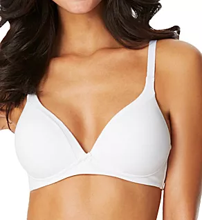 Invisible Bliss Cotton Wirefree Bra with Lift White 36D