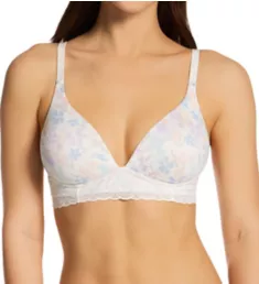 Cloud 9 Wire Free Triangle Bra Ivory/Pastel Petals 36D