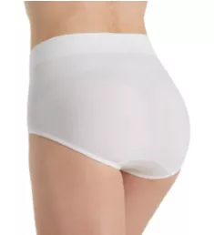 No Pinching. No Problems. Seamless Brief Panty White 2X