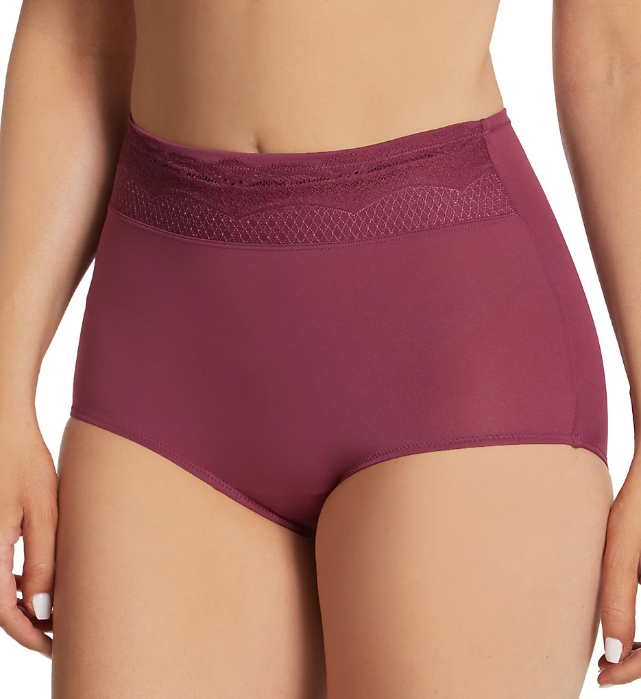 Warners - Warners RS7401P No Pinching. No Problems. Brief Panty with Lace (Amaranth M)