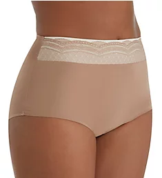 No Pinching. No Problems. Brief Panty with Lace ToastedAlmond/Gardenia M