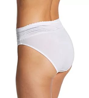 No Pinching No Problems Cotton Hi-Cut with Lace White S