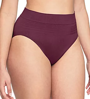 No Pinching. No Problems. Seamless Hi-Cut Panty Burgandy XL