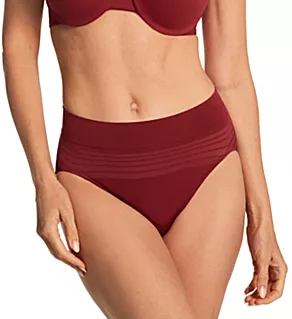 No Pinching. No Problems. Seamless Hi-Cut Panty Pomegranate S