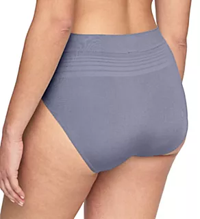 No Pinching. No Problems. Seamless Hi-Cut Panty Silver 2X
