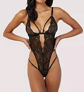 After Dark Skylar Mesh Triangle Bodysuit Black XL