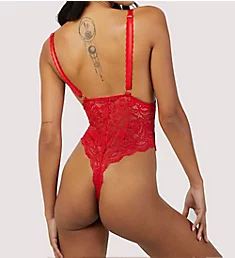 Ariana Lace Bodysuit Red XS