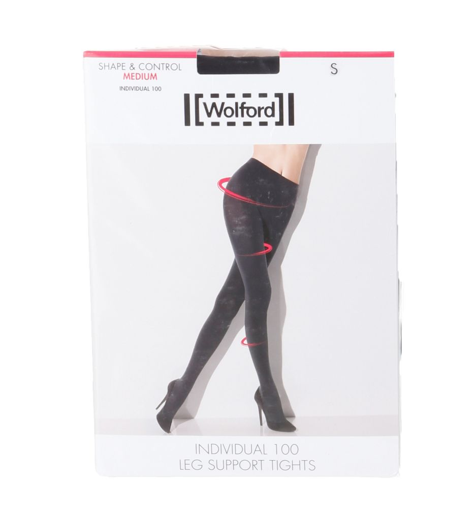 Wolford Individual Matt 100 Leg Support Tights Black For Women