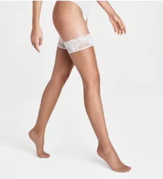 Nude 8 Lace Stay-Up Thigh Highs Caramel/White S