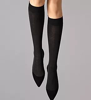 Merino Wool Knee-Highs Black S