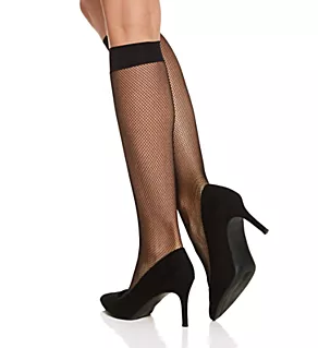 Twenties Fishnet Knee Highs Black S