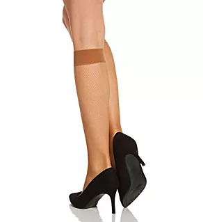 Twenties Fishnet Knee Highs Honey S