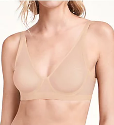 Tulle Flock Full Cup Underwire Bra Nude 34D