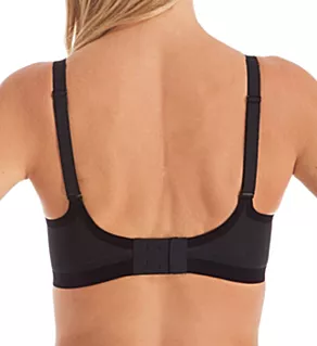 Tulle Flock Full Cup Underwire Bra Black 32B