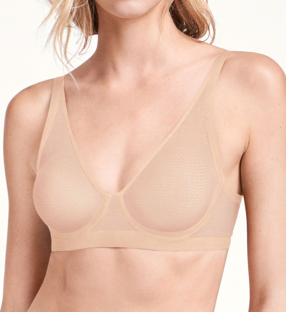 Generous Full cup bra in organic cotton and polka dot tulle