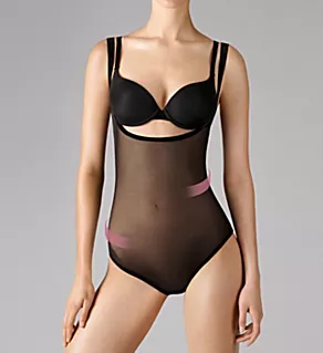 Tulle Forming Bodysuit Black 42