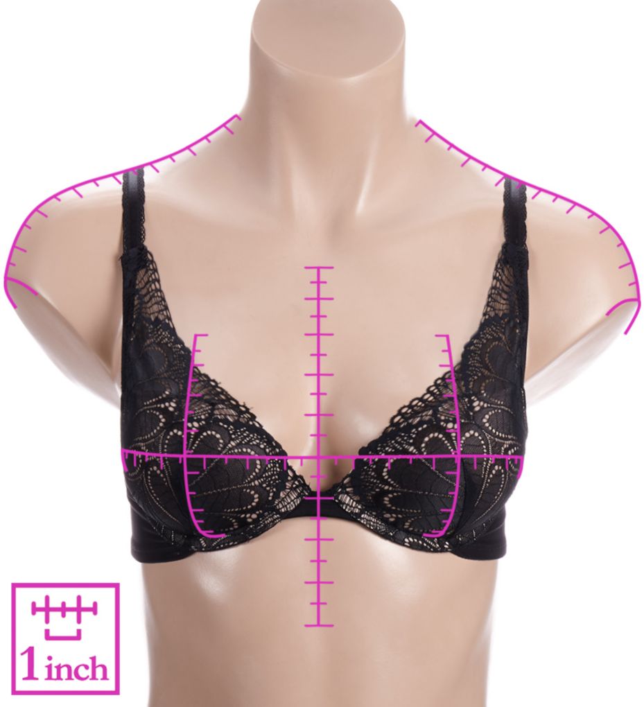 Wonderbra Womens Refined Glamour Triangle Underwire Push-up Bra 