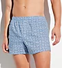 Zimmerli Cotton Poplin Printed Boxer Shorts with Fly 0027200