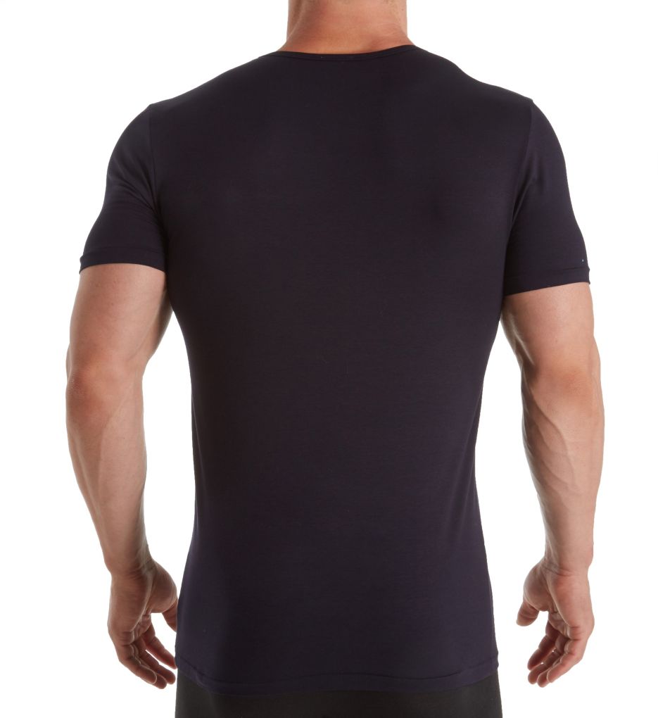 Linear Compositions Cotton V-Neck T-Shirt-bs