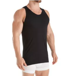 Pure Comfort Cotton Stretch Tank Blk S