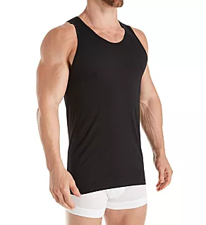 Pure Comfort Cotton Stretch Tank Blk L