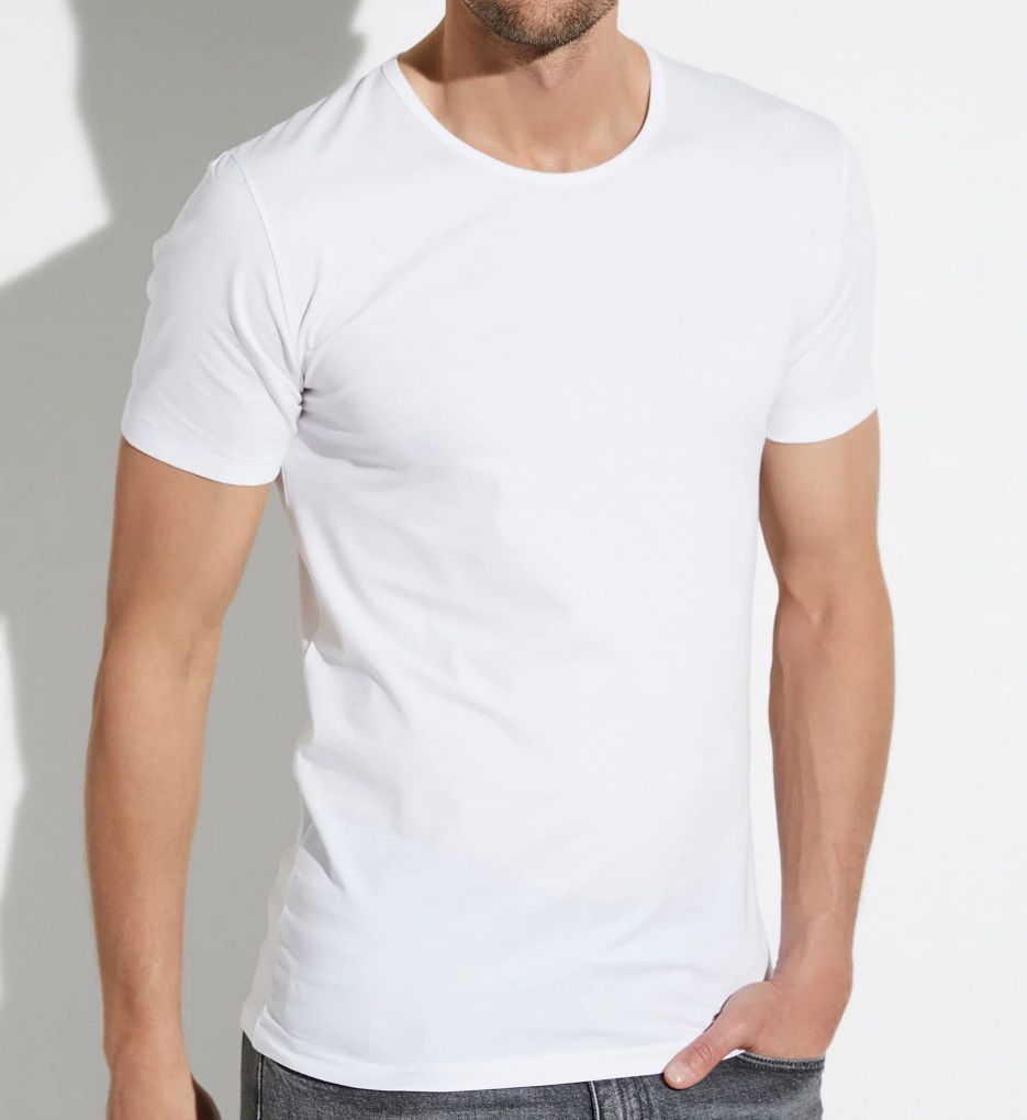 Pure Comfort Cotton Stretch V Neck T-Shirt by Zimmerli