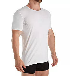 Pure Comfort Cotton Stretch Crew Neck T-Shirt Wht 2XL