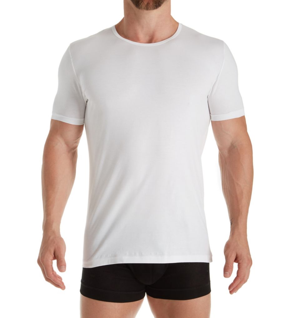 Pure Comfort Cotton Stretch Crew Neck T-Shirt-fs