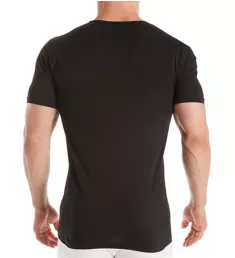 Pure Comfort Cotton Stretch V Neck T-Shirt Blk 2XL