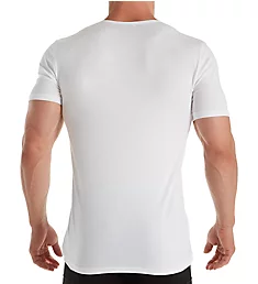 Pure Comfort Cotton Stretch V Neck T-Shirt Wht S