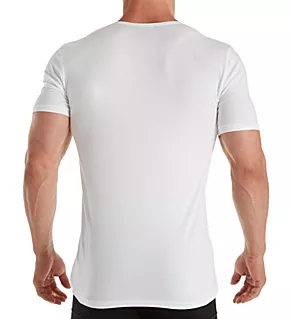 Pure Comfort Cotton Stretch V Neck T-Shirt Wht 2XL