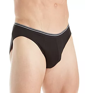 Pure Comfort Cotton Stretch Brief Blk L