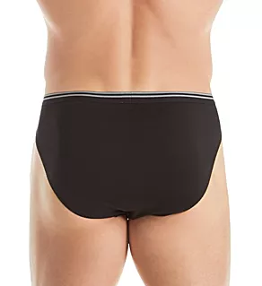 Pure Comfort Cotton Stretch Brief Blk L