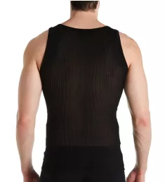 Richelieu Cotton Ribbed Tank Top Black M