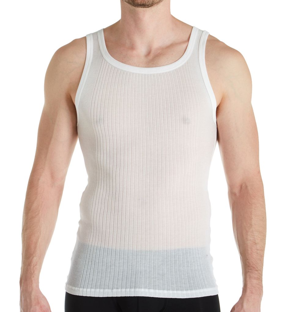 Richelieu Cotton Ribbed Tank Top-fs