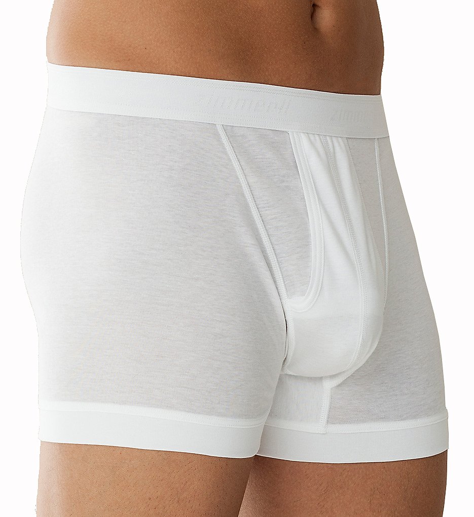 Zimmerli 220-547 Business Class Open Fly Boxer Briefs (White)