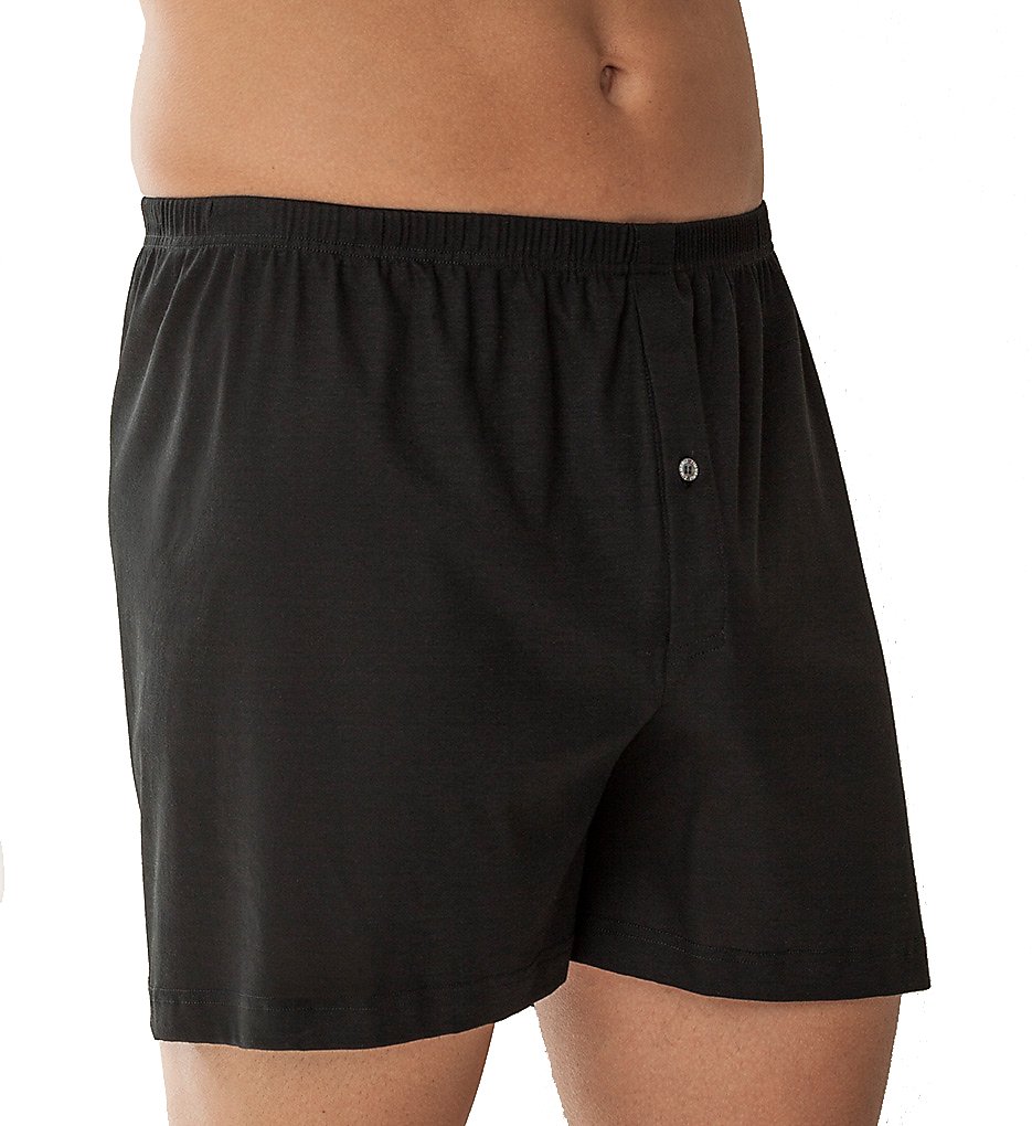 Zimmerli 220-598 Business Class Open Fly Boxer (Black)