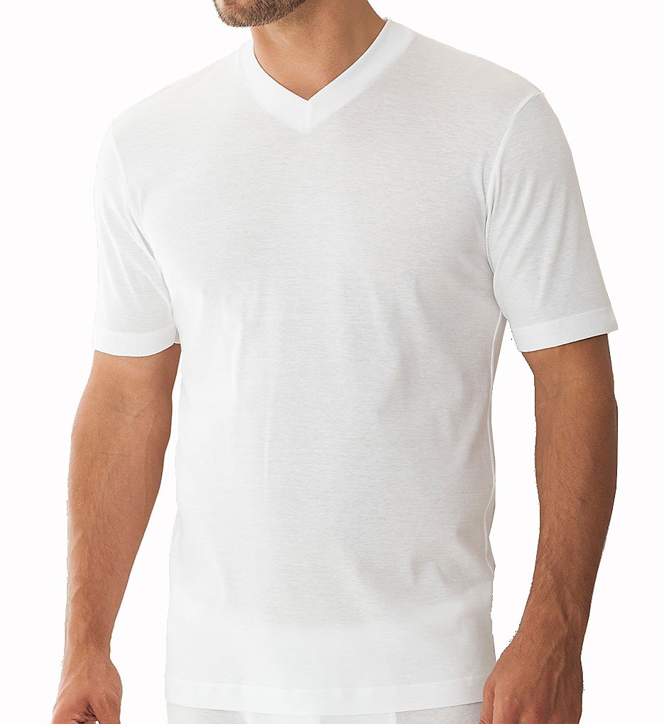 Zimmerli 2205124 Business Class V- Neck T-Shirt (White)