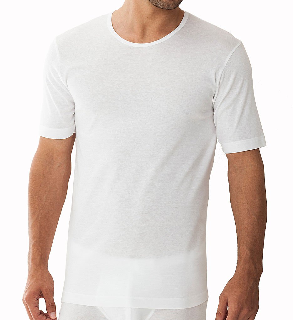 Zimmerli 2205125 Business Cotton Short Sleeve Shirt (White)
