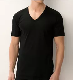 Business Class V- Neck T-Shirt Blk 2XL