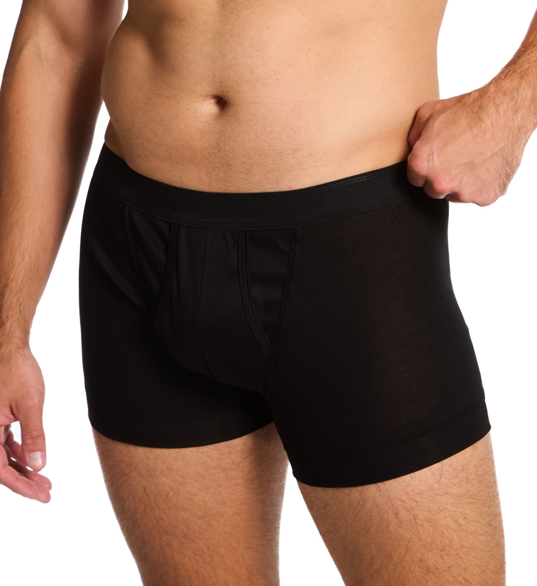 Business Class Open Fly Boxer Brief Black M