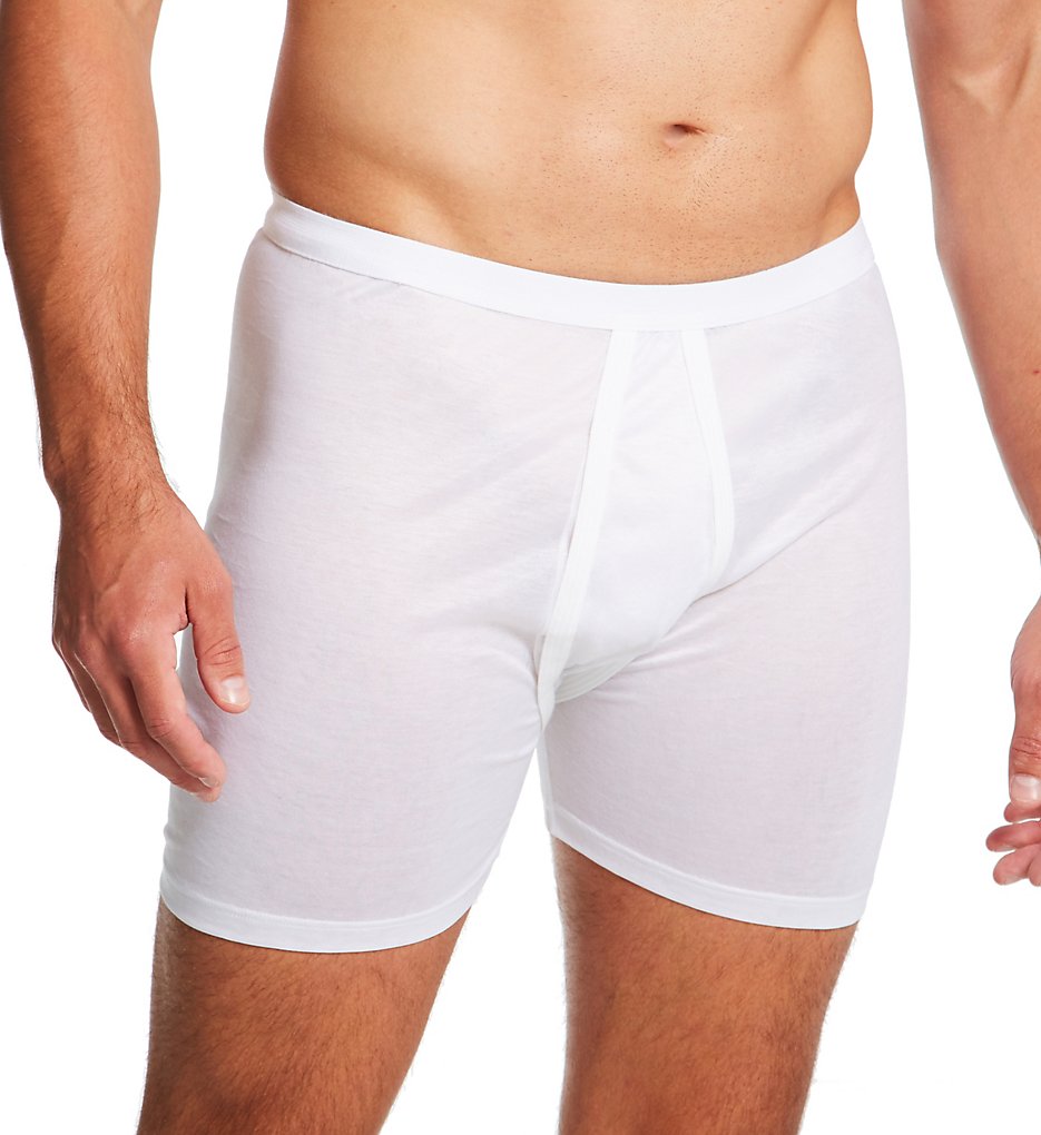 Zimmerli 252-842 Royal Classic Open Fly Boxer Briefs (White)