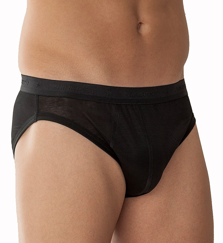 Zimmerli 252-880 Royal Classic Closed Fly Briefs (Black)